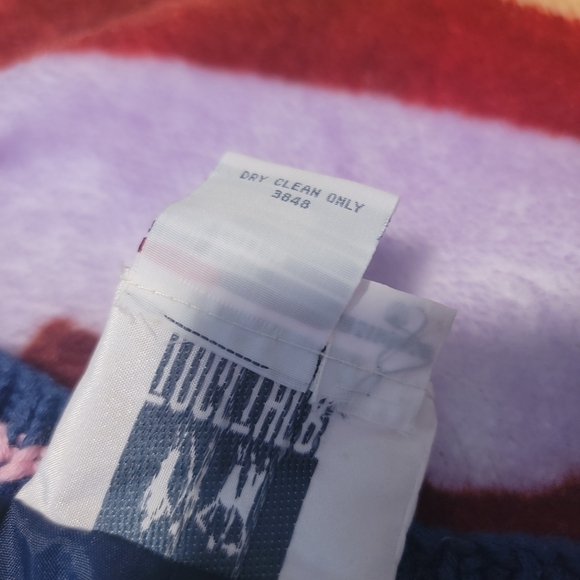 Vintage Sweater Cardigan Oversized Bohemian Colligate Style Blue Pink Yellow M - Picture 9 of 12